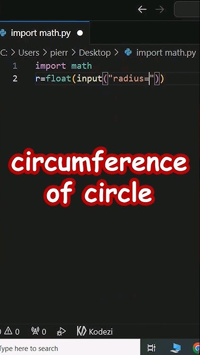 Python Code: Calculating the Circumference of a Circle 📏🐍 | Quick ...