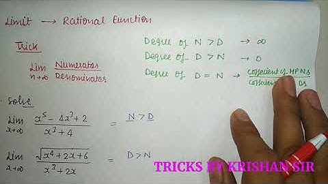 Limit Short Tricks |for class 12/ IIT-JEE/NDA |By Krishan sir