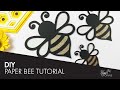 How to make a cute bee from cardstock  diy craft tutorials
