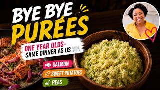 Baby's First Family Dinner 🐟🍠 | Transitioning Off Purees