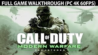 Call of Duty Modern Warfare Remastered FULL Game Walkthrough No Commentary (PC 4K 60FPS)