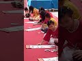 các bạn học sinh nên viết chữ thư pháp trường tiểu học Vĩnh Phước 2