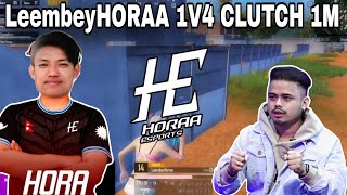 LeembeyHoraa 1v4 Clutch Against 1M | Horaa Esports on Fire 🔥 | Clash with kvn
