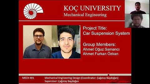 Mech491, Koç University, Fall2020, Car Suspension System