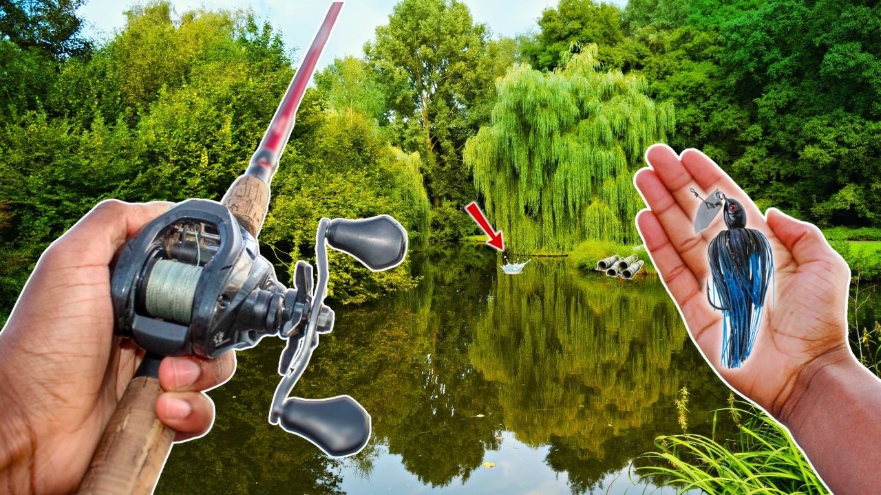 Fishing for 10lb Bass in PRIVATE Pond! (LOADED)