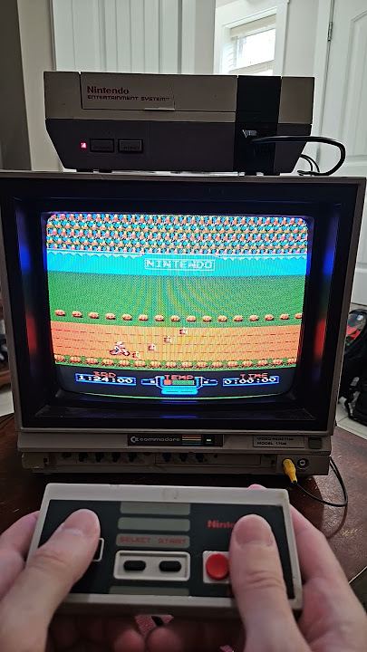 Excite Bike CRT gameplay #nintendo #nes #retrogames