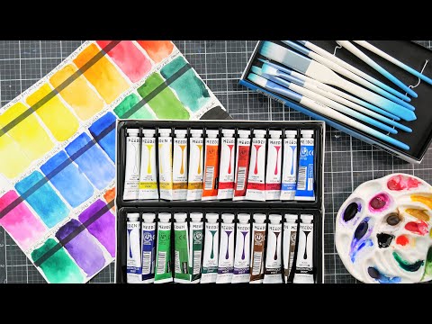 Meeden Watercolor Paints, Paper, Pallete and Brushes Review - In Depth in  2023