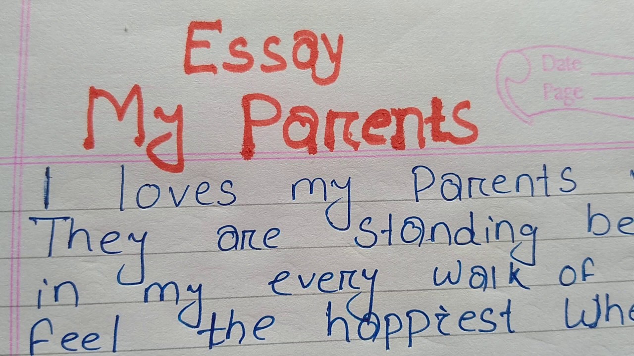my parents essay for class 6th