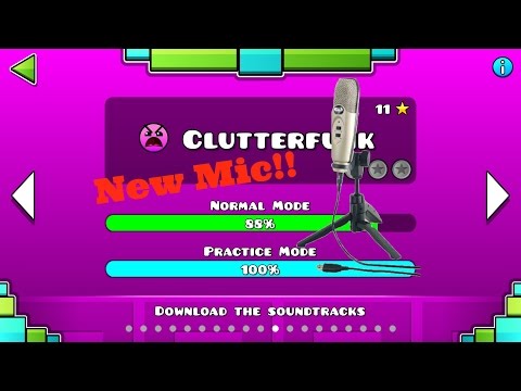 Geometry Dash #1 - Clutterfunk 88% - New Mic - YouTube