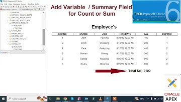 How to Add Variable or Summary Field in Jasper Report / Jasper Report Server | Mr Gactack