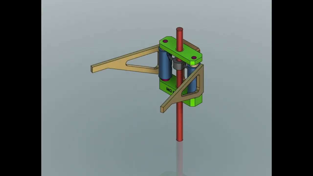 Mechanism 14 Cylindrical Shaft in Action: Dual Plate Movement Demonstration!