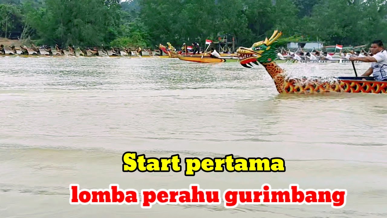 Lomba perahu gurimbang Start pertama