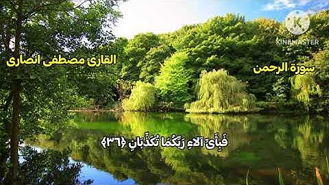 سورة الرحمن کاملة مكتوبة  للقارئ مصطفى انصارئ_ تلاوة خاشعة ومؤثرة🔸