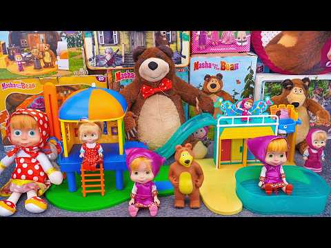 97 Minutes of Satisfying ASMR Unboxing | Cute & Fun Masha and The Bear Waterpark Playset 😊💦