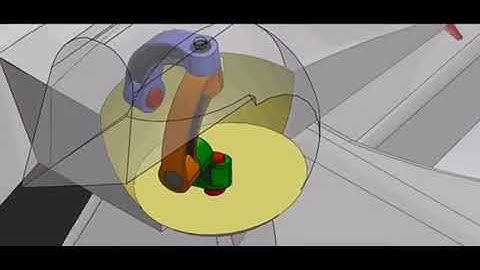 Spherical four-bar linkage for wing-fold mechanism 1