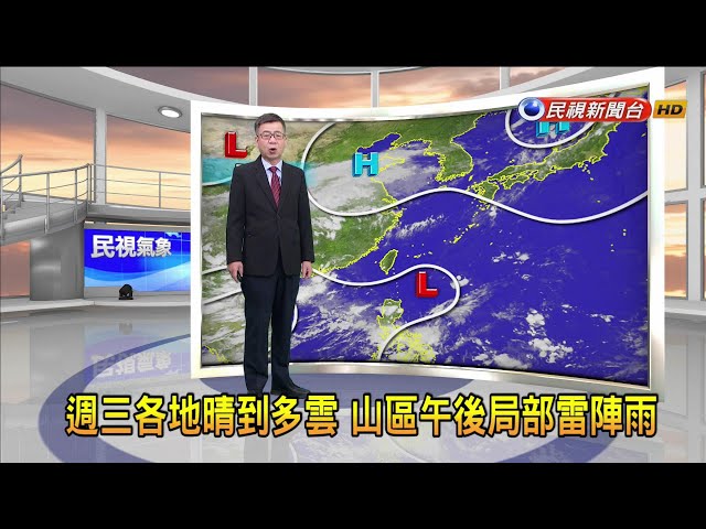 2023/09/12週三各地晴到多雲 山區午後局部雷陣雨－民視新聞