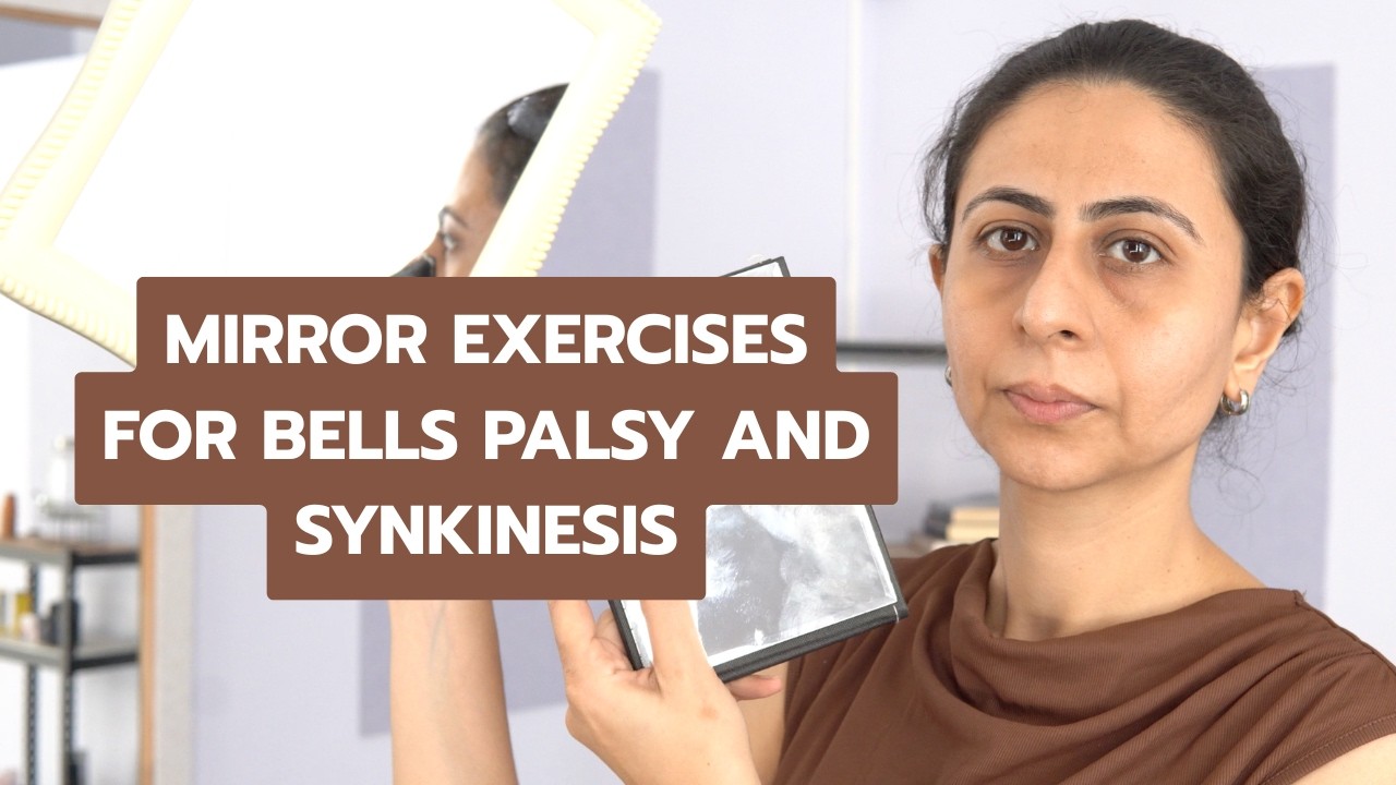 Mirror exercises for face in Bells palsy and synkinesis - YouTube