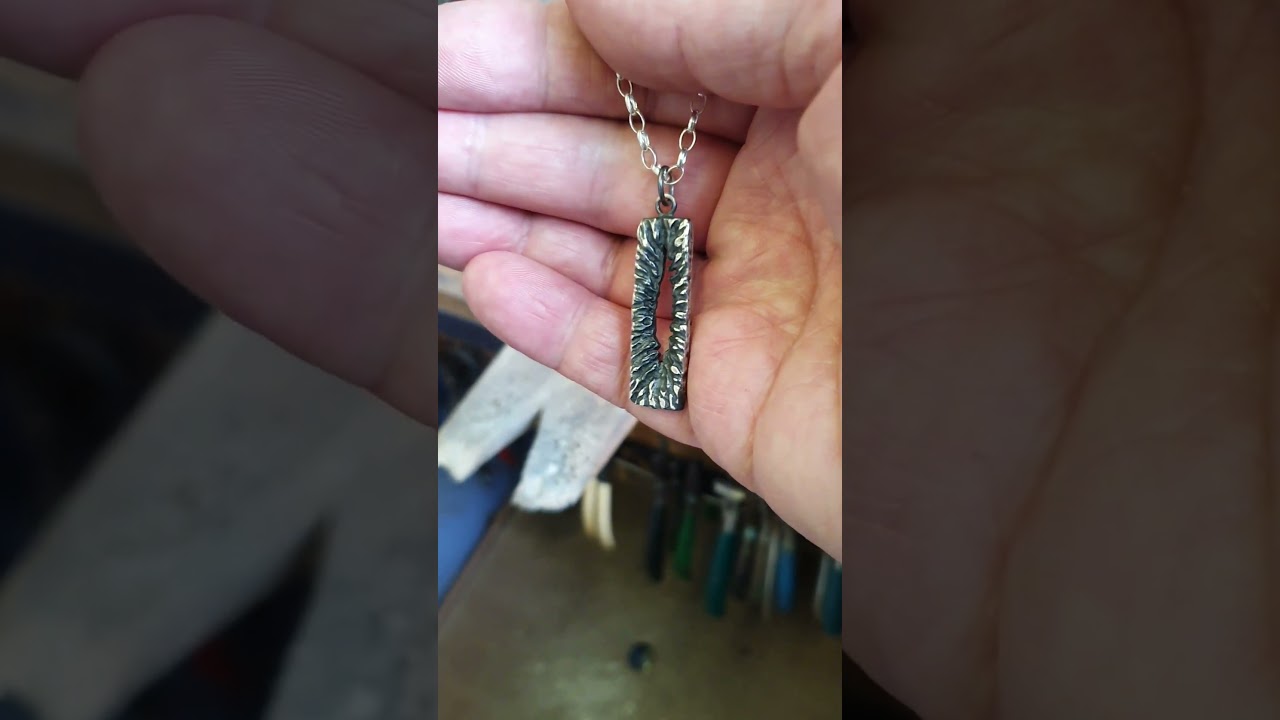 The Crack, Lakeland Rock Jewellery, handmade original men's pendants. 