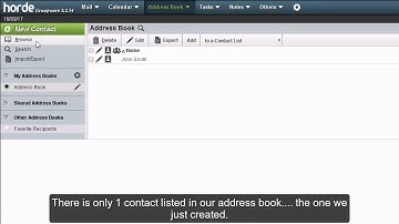 How to manage your contacts in Horde?- HOSTIMUL