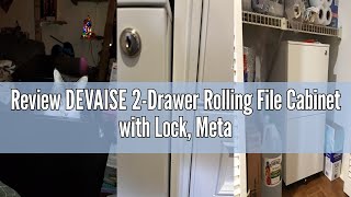 Review DEVAISE 2-Drawer Rolling File Cabinet with Lock, Metal Filing Cabinet for Home Office, Fully