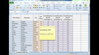 Formula For Fitness Totals With Autosum