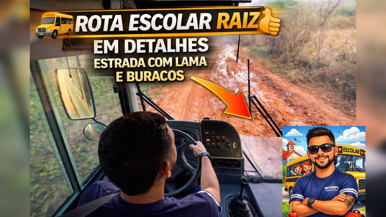 👉 ROTA ESCOLAR RAIZ EM DETALHES – ESTRADA DE TERRA E MUITA LAMA (Parte 1)
