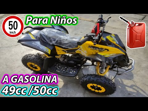 Cuatrimoto ATV Niños Motor A Gasolina 49cc Con Parrillas Roja