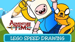 Speed Drawing - Coloring Pages / Disegni da Colorare - LEGO Dimensions Adventure Time - Finn &amp; Jake