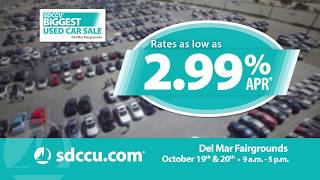 The SDCCU Biggest Used Car Sale - October 19 & 20
