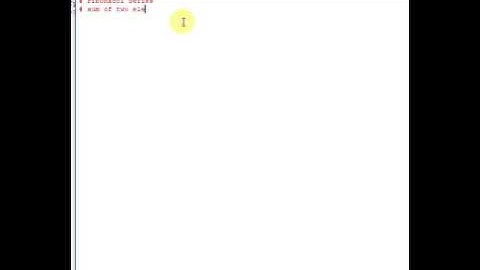 Python Tutorial for Beginners-Fibonacci series