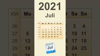 Kalender Juli 2021