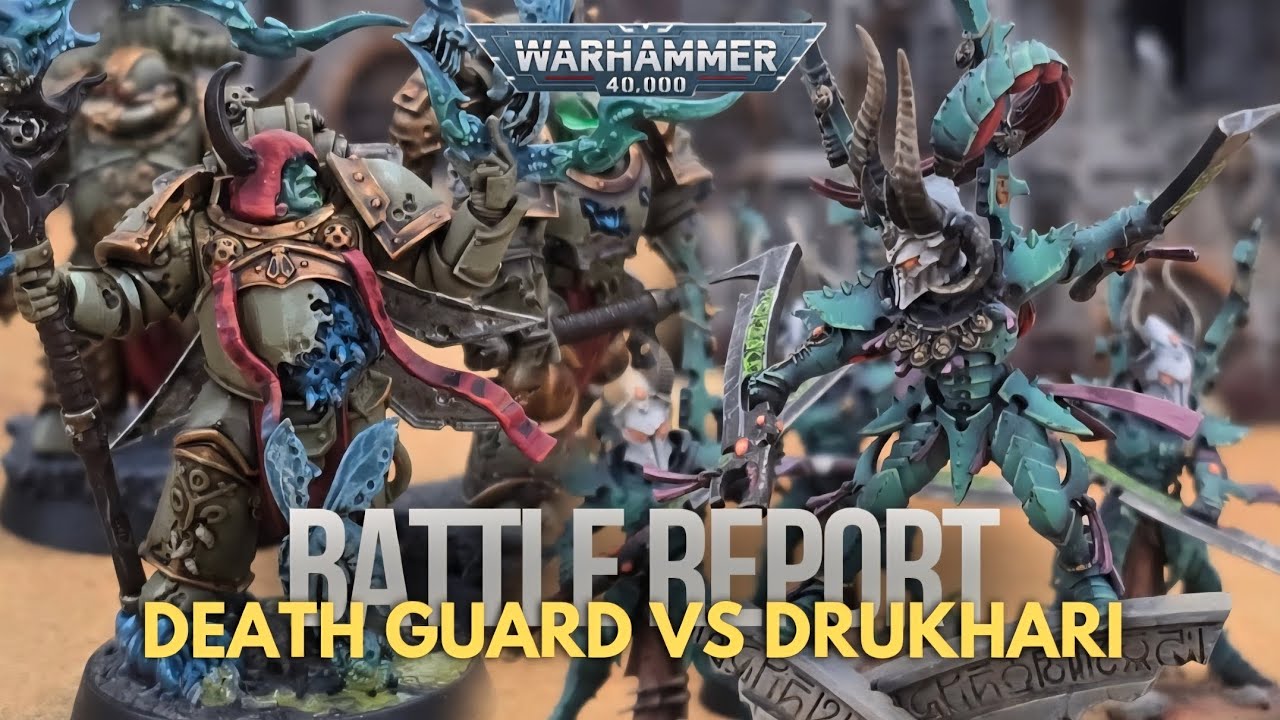 Death guard vs drukhari 2000 points warhammer 40k battle report 10th edition