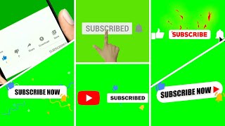 Information Subscribe Button Green Screen Part X | Chroma Key Subscribe Button | No Copyright Subscribe Button News