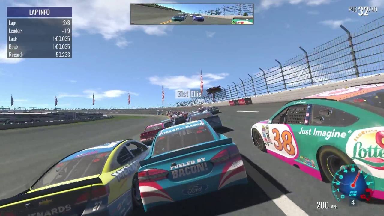 Ps4 Nascar Heat Evolution Max Difficulty Talladega Gameplay Youtube