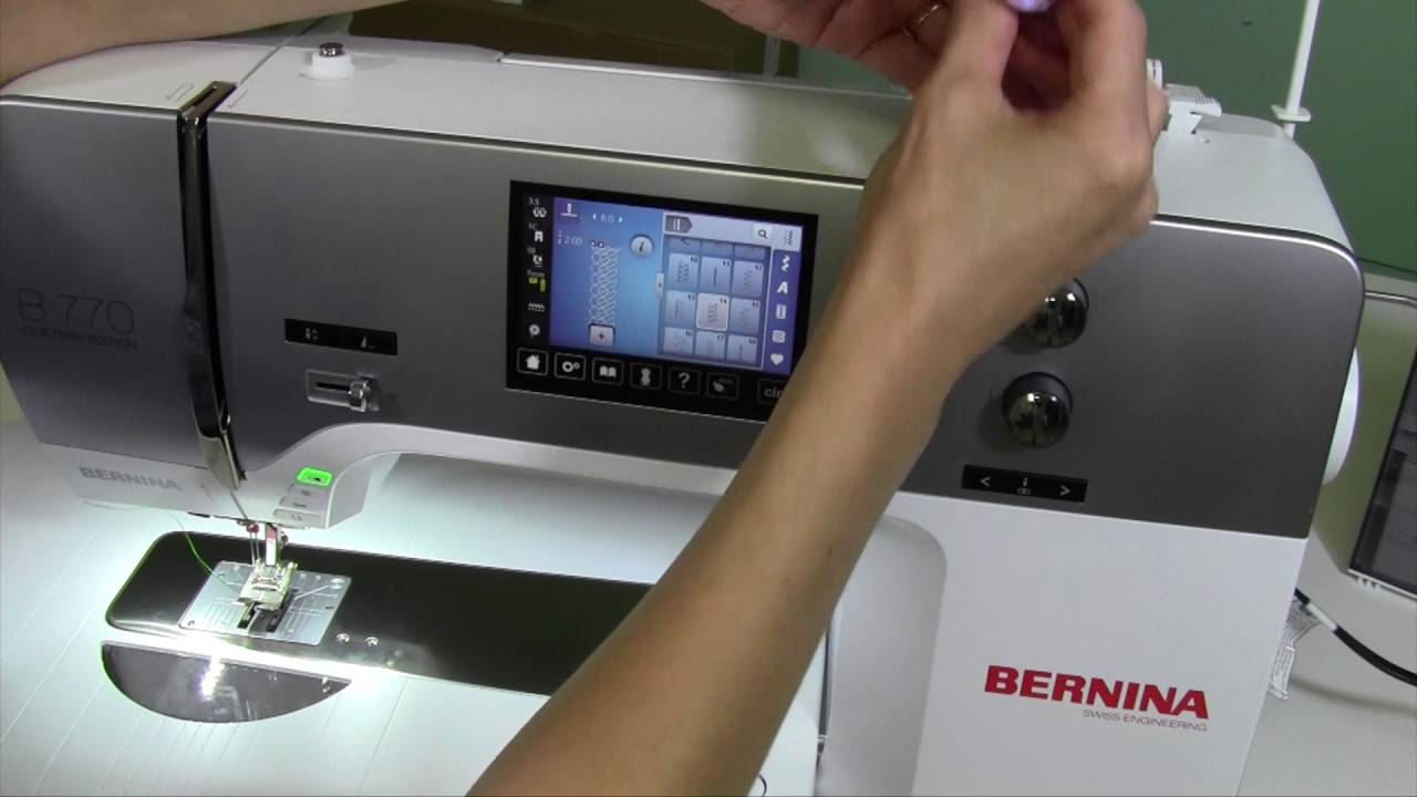 Bernina 770 77 Threading a Double Needle - YouTube