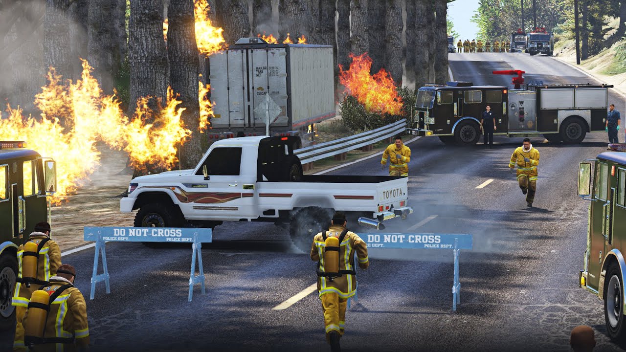 حريق يحاصر عائلة فالغابة وتفشل فرق الإنقاذ عن التدخل وراعي الشاص يحاول إنقاذهم | فلم قراند 5