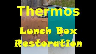 Vintage Thermos Brand Metal Lunch Box Restored