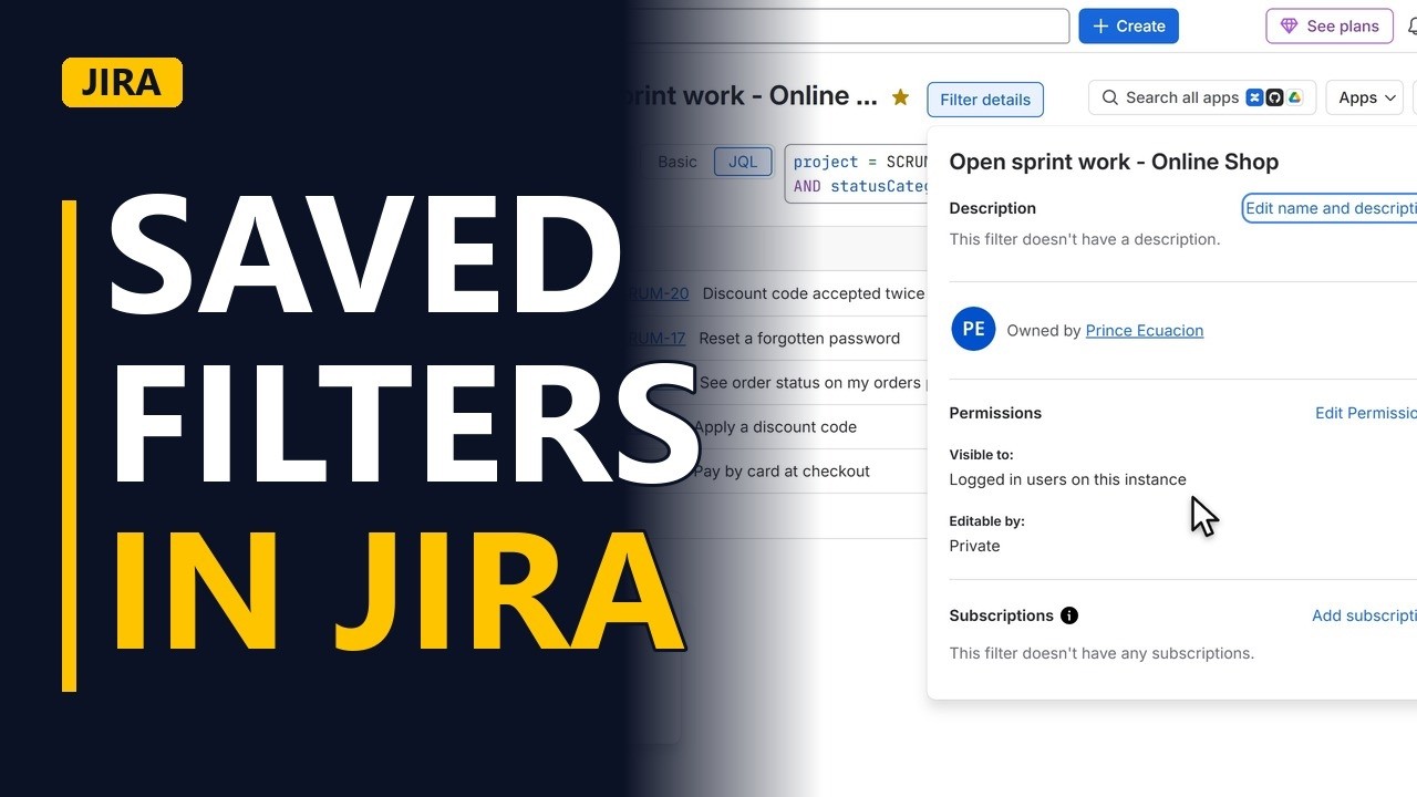Saved Filters in Jira (Share Your Search)