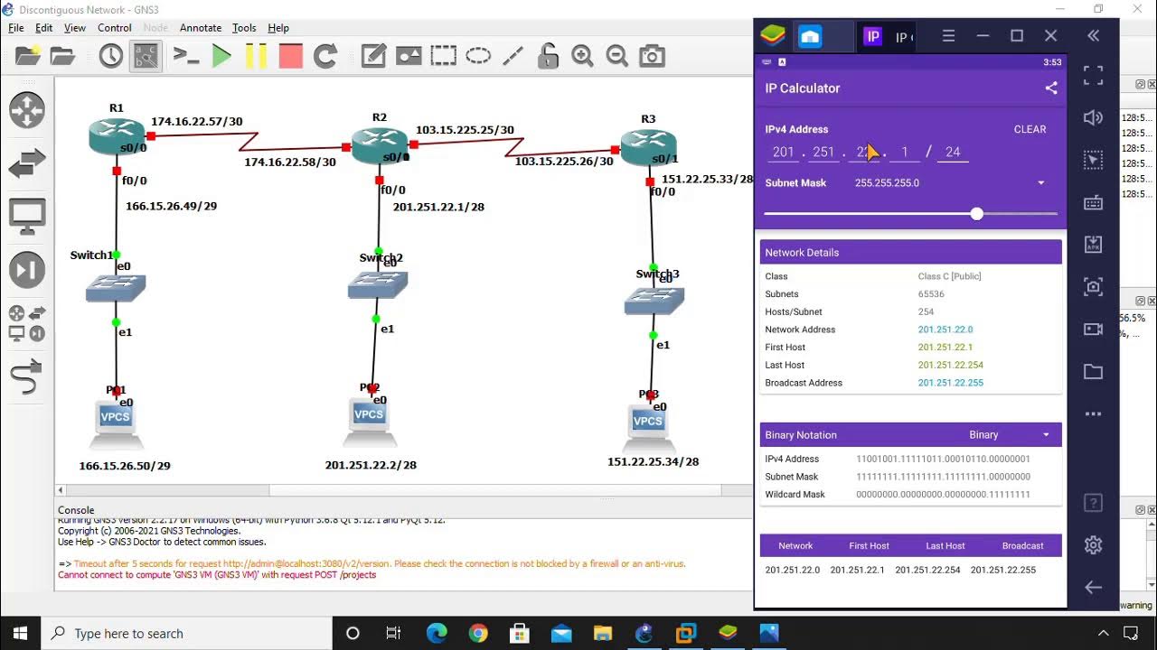 how to change ip address in gns3 vm