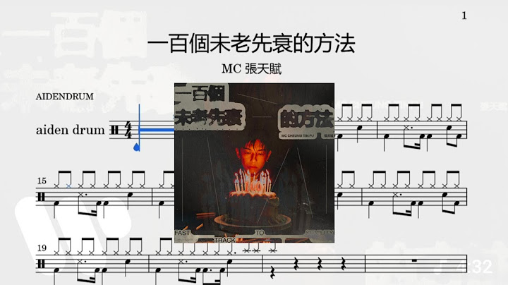 一百個未老先衰的方法 (MC 張天賦) 免費動態鼓譜 free drum score by Aiden Drum