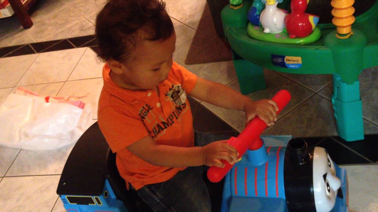 Wesley finally rides the Thomas power wheel