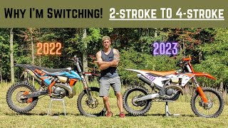 2023 KTM 350 XCF  vs  2022 KTM 300 XCW | Why I'm Switching 2Stroke to 4Stroke!