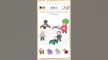 Prison Escape Level 4, andy needs some friends to plan his escape, Brain Test 2