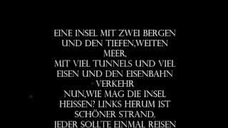 Video thumbnail of "Jim Knopf-Eine Insel mit zwei Bergen-||Lyrics||"