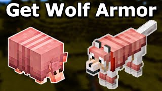 How to get WOLF ARMOR in Minecraft 1.20.5 Bedrock & Java! (ARMADILLO SCUTE)