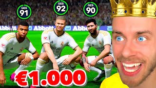 Ich habe mit einem 1€ vs 1.000€ FC 24 Team gespielt! 🤑