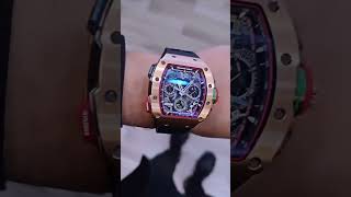Checking Out the Bling of the Wristroll Richard Mille RM 65-01 Rose Gold 🥇 #shorts #wristwatch