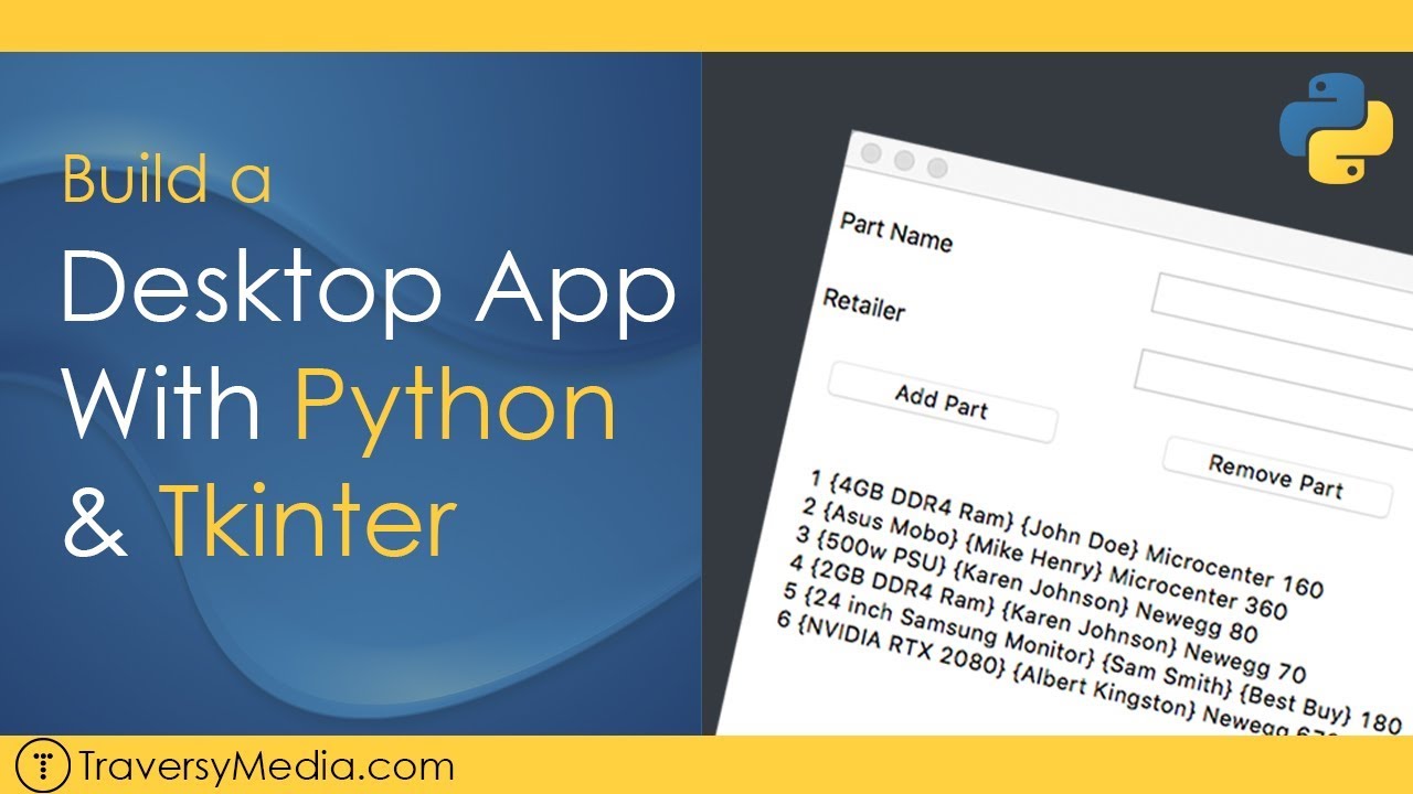 Desktop GUI App With Python & Tkinter - YouTube