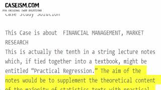 Practical Regression: Causality and Instrumental Variables Case Study Help - Caseism.com