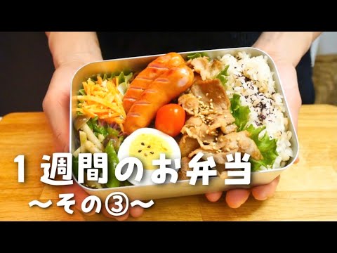 【１週間分のお弁当③】今週のおべんとう／生姜焼き弁当etc…【作り置き活用】